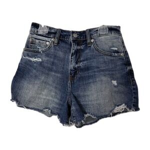 DAZE Women's Troublemaker Cuffed Jean High Rise Short Poolside Size 28 NWT